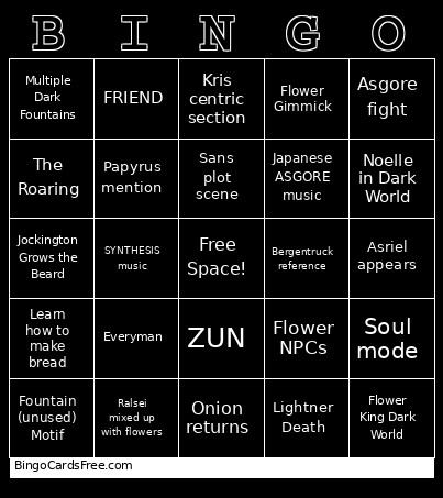 Chapter 5 Bingo Card