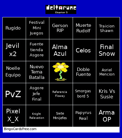 Chapter 5 Bingo Card