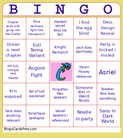 Chapter 5 Bingo Card