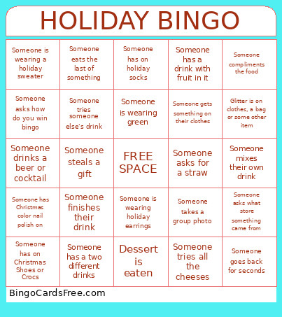 Charcuterie Cocktail Bingo Card