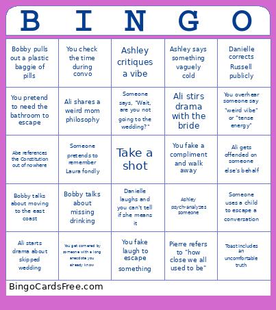 Charleston Wedding  Bingo