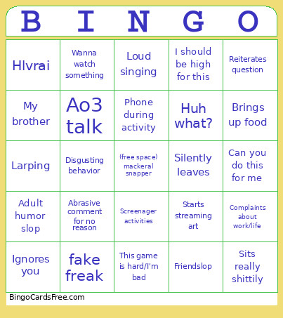 Charlie Bingo Card