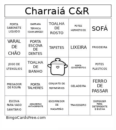 Charraiá C&R Bingo Card