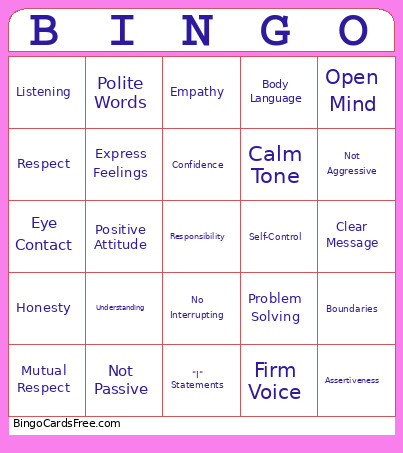 CHED Project Bingo Card