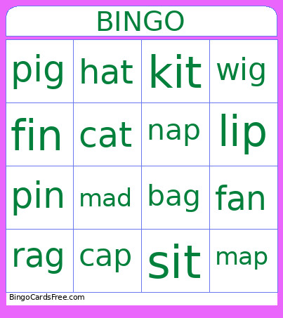 Cherry Bingo Card