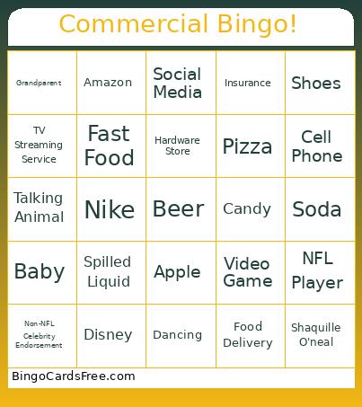 Chicken Tendie Fest Bingo