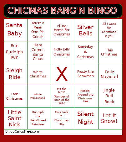 CHICMAS BANG'N Bingo Card