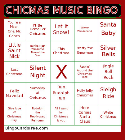 CHICMAS MUSIC Bingo Card