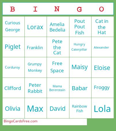 Childrens' Books Bingo