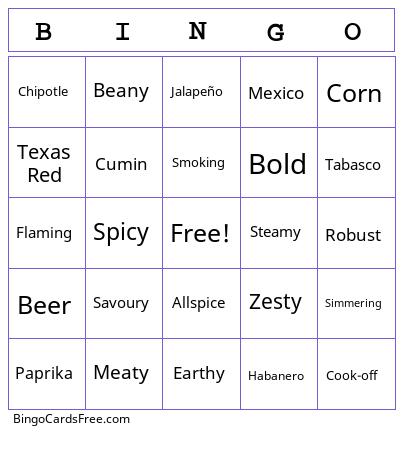 Chili Bingo