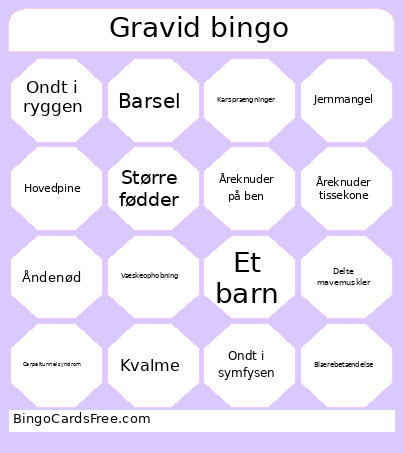 Christines Babyshower Bingo Card