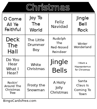 Christmas Bingo Card 2