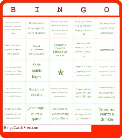 Christmas 2025 Bingo