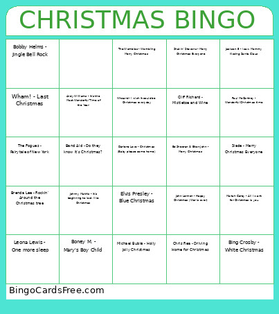 Christmas 2025! Bingo Card