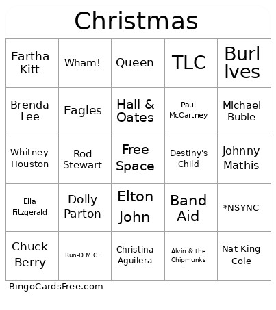 Christmas Bingo Card