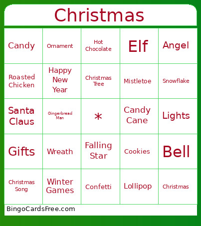 Christmas Bingo Card 5