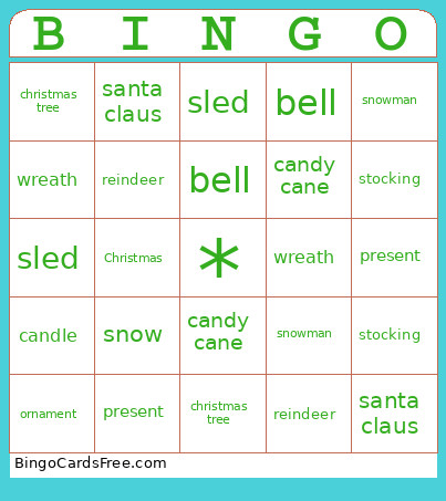 Christmas Bingo Card