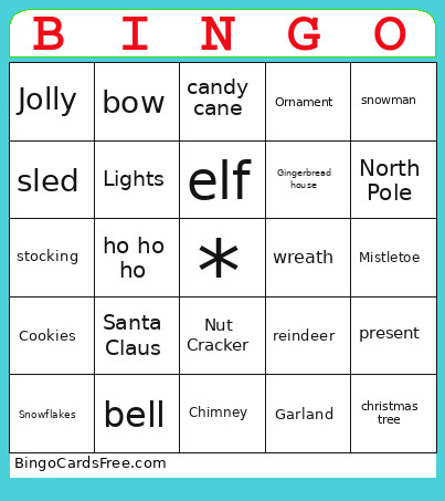 CHRISTMAS Bingo Card 2