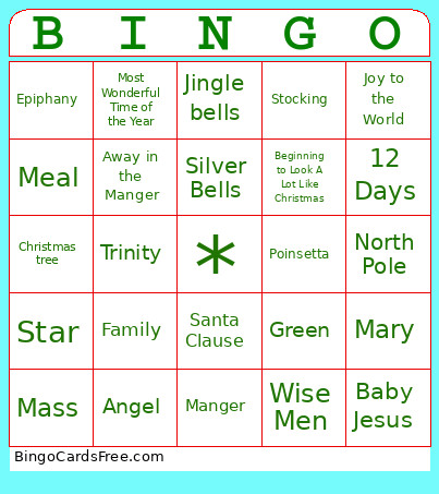 Christmas Bingo Card
