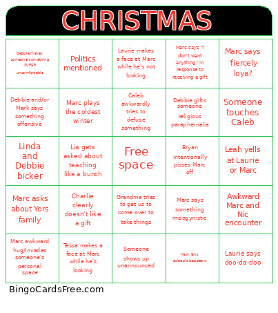Christmas Bingo Card 2