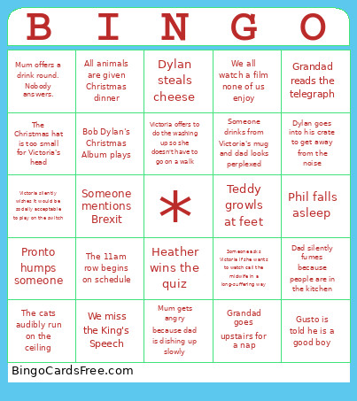 Christmas Bingo Card