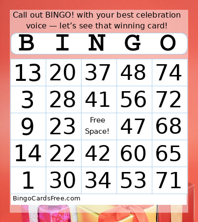 Christmas Bingo Card