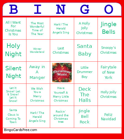 Christmas Bingo Card