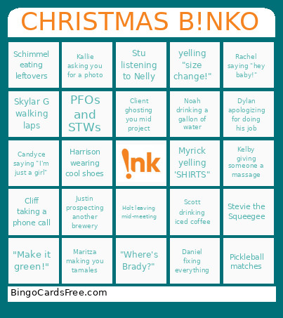 CHRISTMAS B!NKO Bingo Card