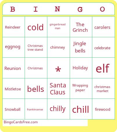 Christmas bingo