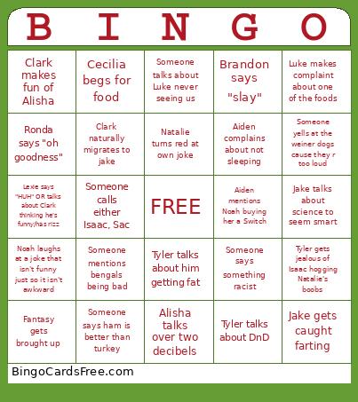 Christmas Bingo