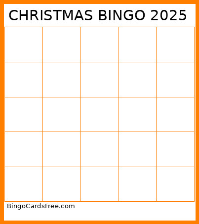 CHRISTMAS 2025 Bingo Card