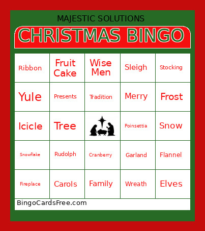 CHRISTMAS Bingo Card