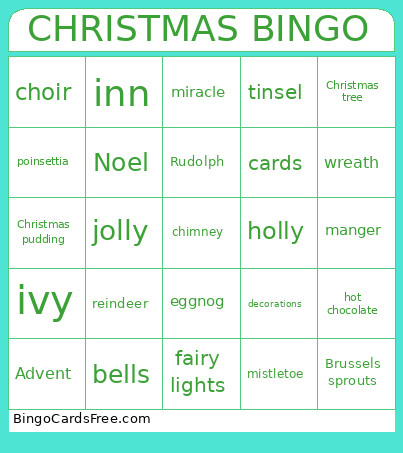 Christmas Bingo Card