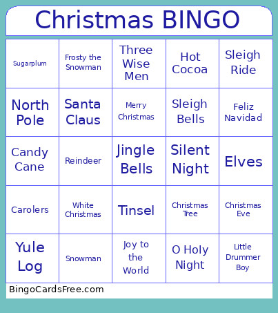 Christmas Bingo Card