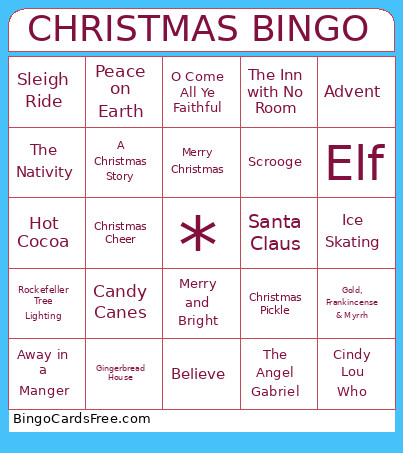 CHRISTMAS Bingo Card 2
