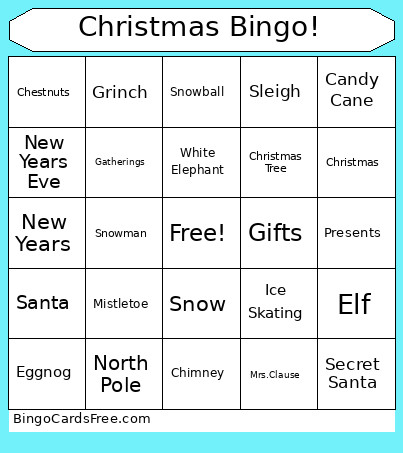 Christmas ! Bingo Card