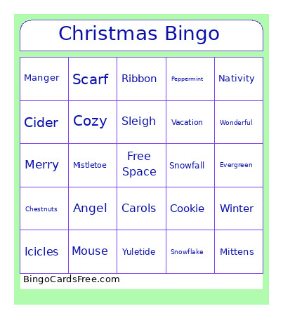 Christmas Bingo Card