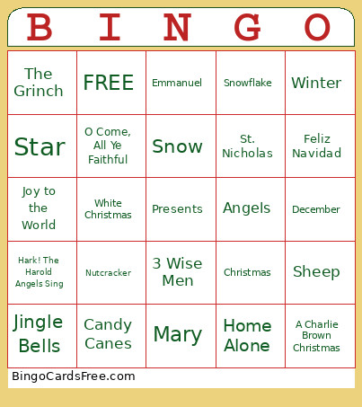 Christmas ! Bingo Card