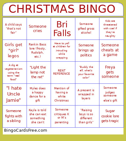 Christmas Bingo Card