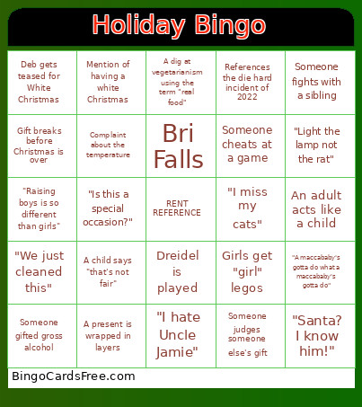 Christmas Bingo Card 3