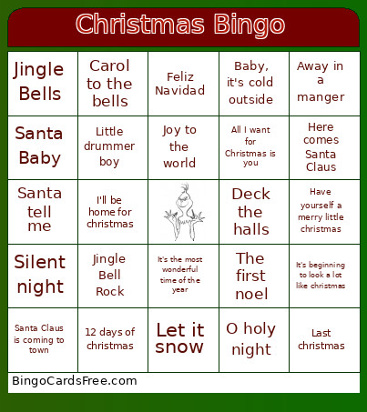Christmas Bingo Card 2
