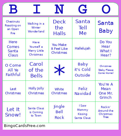Christmas Bingo Card
