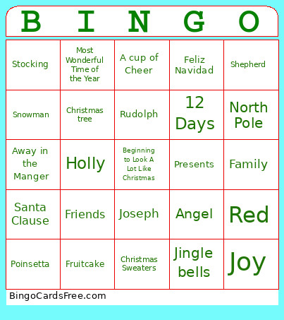Christmas Bingo Card