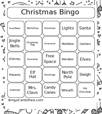 Christmas Bingo Card 2