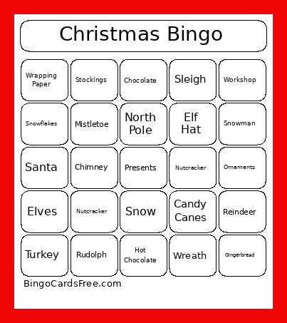 Christmas Bingo Card 2