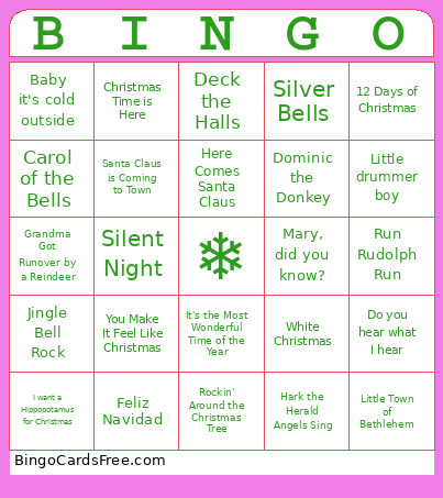 Christmas Bingo Card