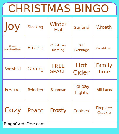 Christmas Bingo Card 2