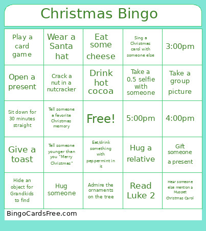 Christmas Bingo Card