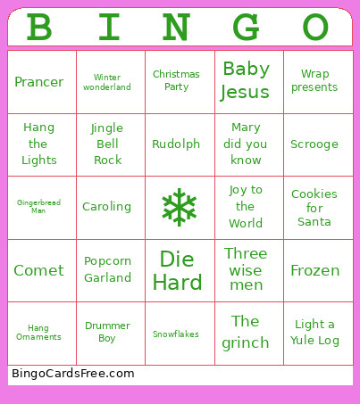 Christmas Bingo Card 2