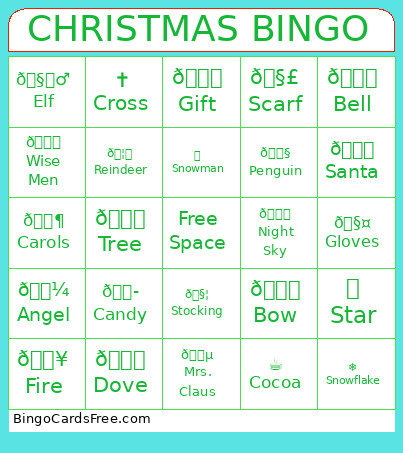 Christmas Bingo Card 2